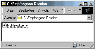 Empfangs-Ordner auf dem PC